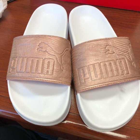 gold puma slides